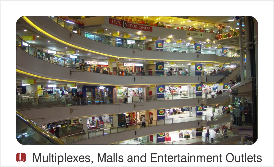 Multiplexes, Malls and Entertainment Outlets